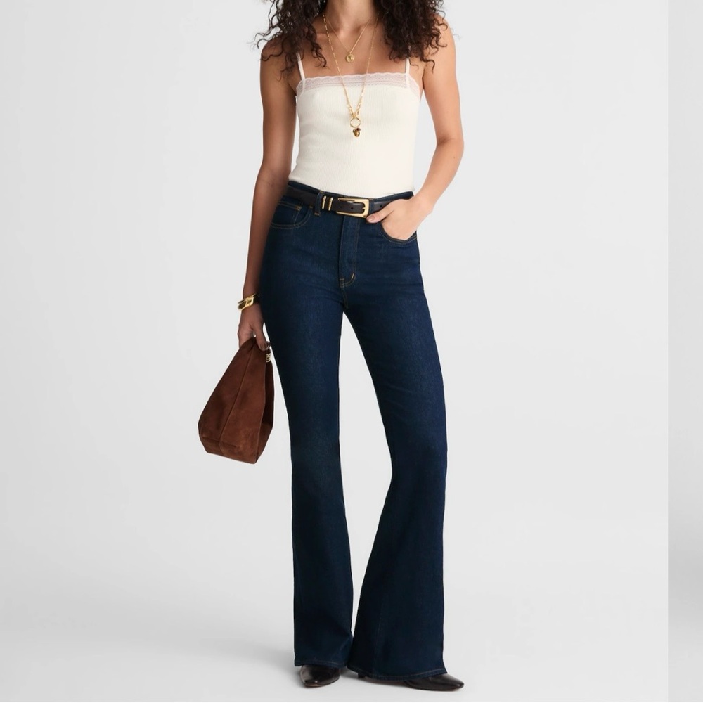 Madewell The Petite Stretch Flare Jean NWT 28P